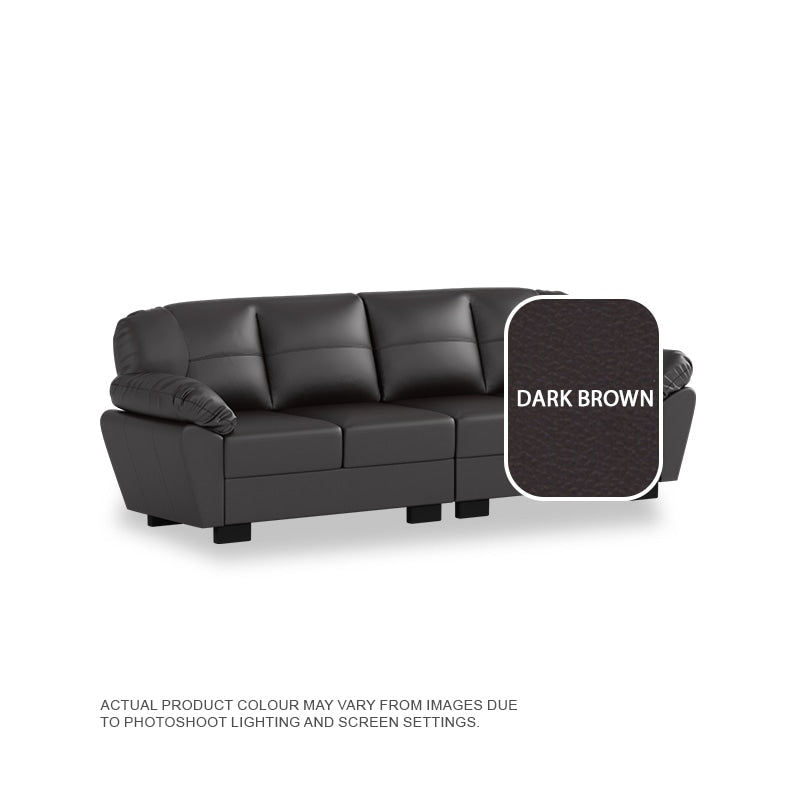 Adam Faux Leather 4 Seater Sofa