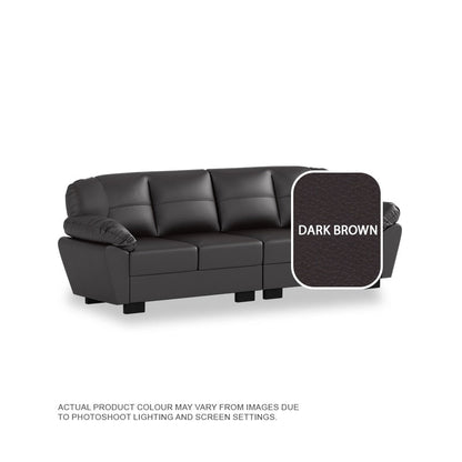 Adam Faux Leather 4 Seater Sofa