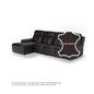 Taylor Half Leather Cowhide 3 Seater With Chaise Sofa