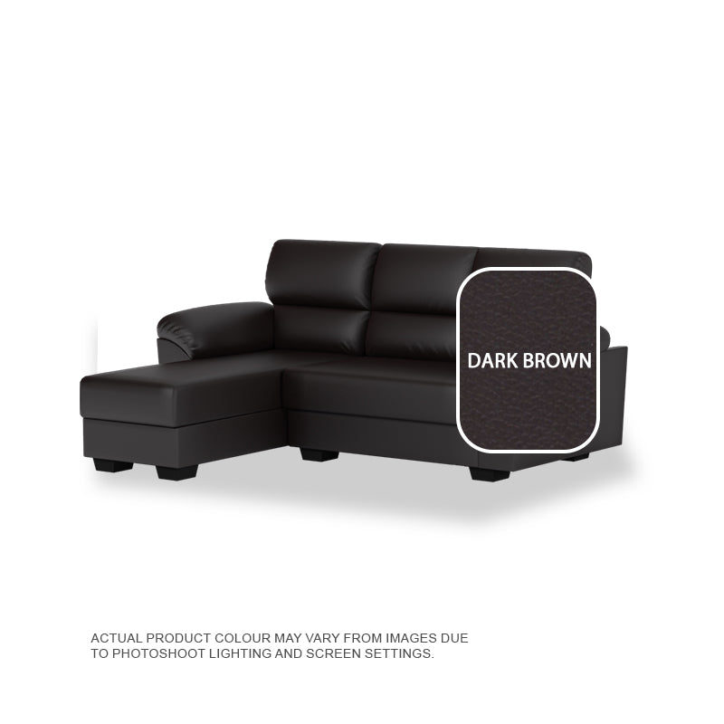 Londyn Faux Leather 2 Seater With Chaise Sofa
