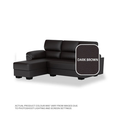 Londyn Faux Leather 2 Seater With Chaise Sofa