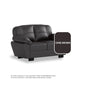Adam Faux Leather 2 Seater Sofa