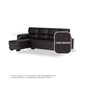 Londyn Faux Leather 3 Seater With Chaise Sofa