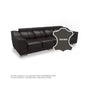 Lyla Half Leather Cowhide 4 Seater Sofa