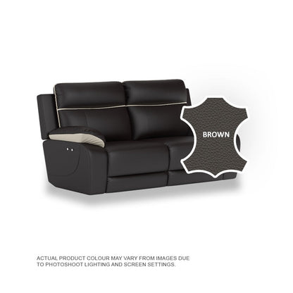 Nina Half Leather Cowhide 2 Seater Sofa