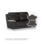 Nina Half Leather Cowhide 2 Seater Sofa