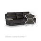 Nina Half Leather Cowhide 3 Seater Sofa