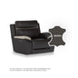 Nina Half Leather Cowhide 1 Seater Sofa