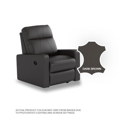 Naomi Half Leather Cowhide 1 Seater Sofa