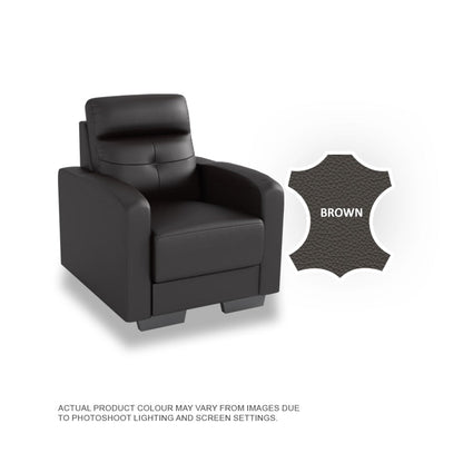 Kaylee Half Leather 1 Seater Sofa