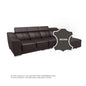 Lyla Half Leather Cowhide 3 Seater With Chaise Sofa