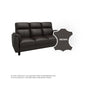 Helen Half Leather Cowhide 3 Seater Sofa