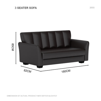 Lois Faux Leather 3 Seater Sofa