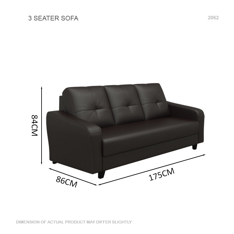 Rylee Faux leather 3 Seater Sofa