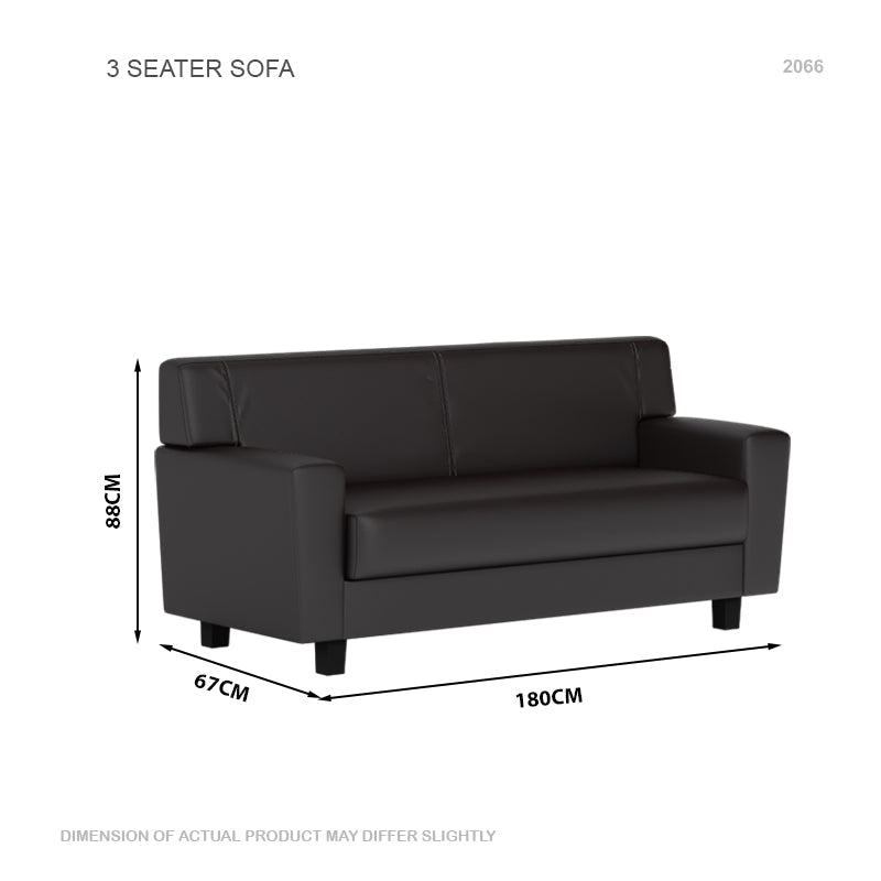 Blake Faux Leather 3 Seater Sofa