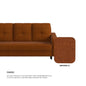 Rylee Fabric 1 Seater Sofa