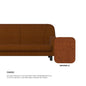 Ellie Fabric 1 Seater Sofa