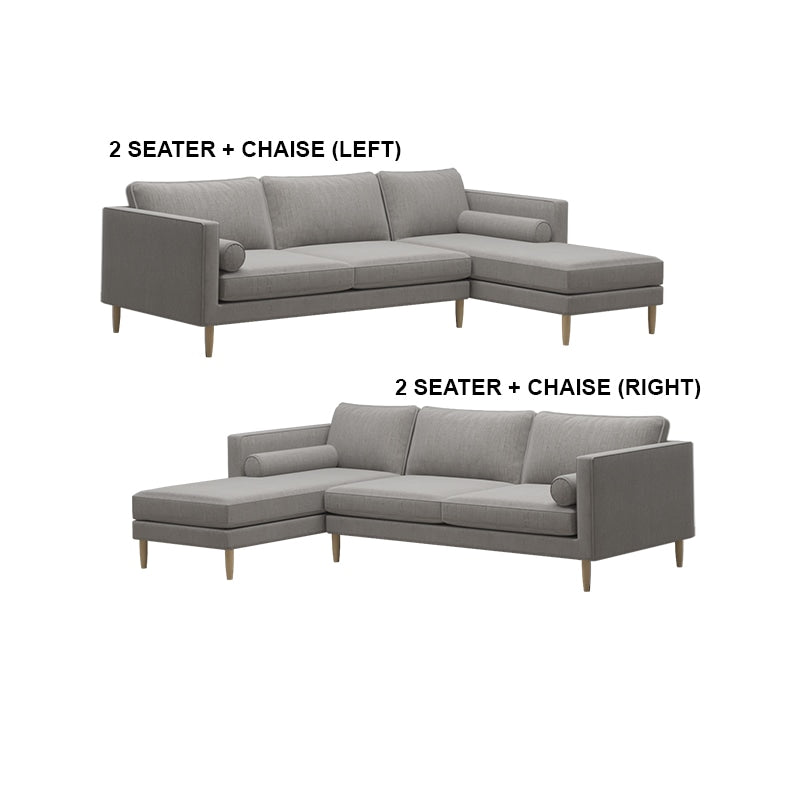 Leah Fabric 2 Seater With Chaise Sofa