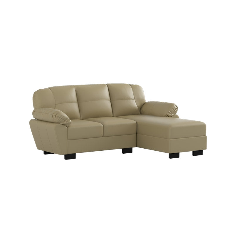 Adam Faux Leather 2 Seater With Chaise Sofa