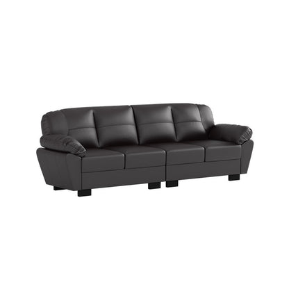 Adam Faux Leather 4 Seater Sofa