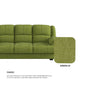 Esme Fabric 1 Seater Sofa