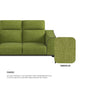 Gianna Fabric 2 Seater Sofa