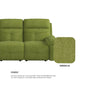 Taylor Fabric 3 Seater With Chaise Sofa