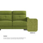 Kaylee Fabric 1 Seater Sofa