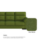 Henry Fabric 1 Seater Sofa