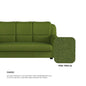 Hannah Fabric 1 Seater Sofa