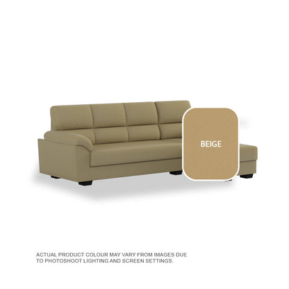 Londyn Faux Leather 3 Seater With Chaise Sofa
