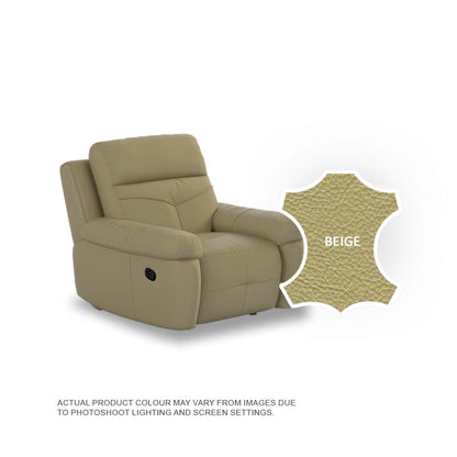 Taylor Half Leather Cowhide 1 Seater Sofa