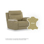 Nina Half Leather Cowhide 1 Seater Sofa