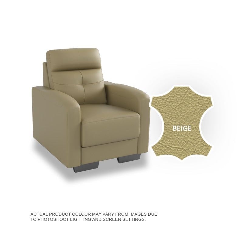 Kaylee Half Leather 1 Seater Sofa