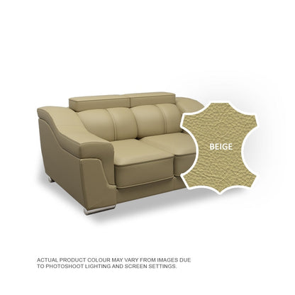 Lyla Half Leather Cowhide 2 Seater Sofa