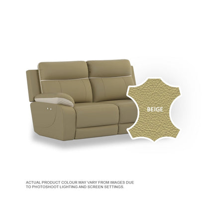 Nina Half Leather Cowhide 2 Seater Sofa