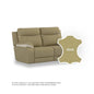 Nina Half Leather Cowhide 2 Seater Sofa