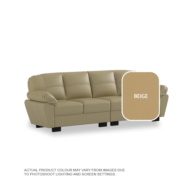Adam Faux Leather 4 Seater Sofa