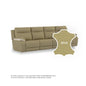 Nina Half Leather Cowhide 4 Seater Sofa