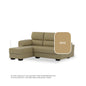 Londyn Faux Leather 2 Seater With Chaise Sofa