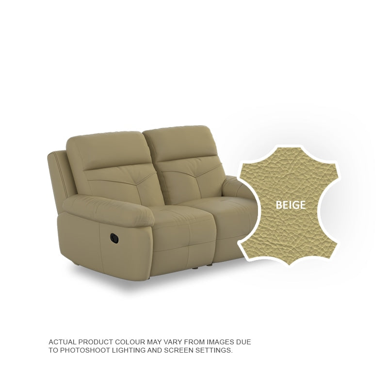 Taylor Half Leather Cowhide 2 Seater Sofa