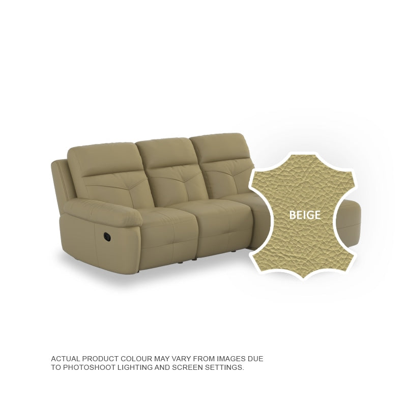 Taylor Half Leather Cowhide 2 Seater With Chaise Sofa