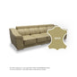 Lyla Half Leather Cowhide 4 Seater Sofa