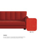 Lois Fabric 1 Seater Sofa