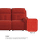 Taylor Fabric 3 Seater With Chaise Sofa
