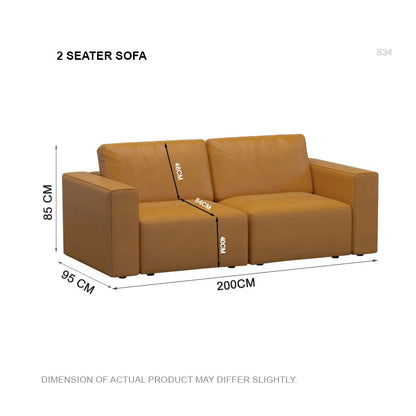 Jade Leathaire 2 Seater Sofa