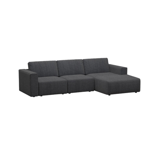 Jade Fabric 2 Seater With Chaise Sofa