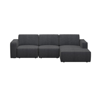 Jade Fabric 2 Seater With Chaise Sofa