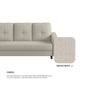 Rylee Fabric 1 Seater Sofa