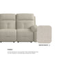 Taylor Fabric 3 Seater With Chaise Sofa